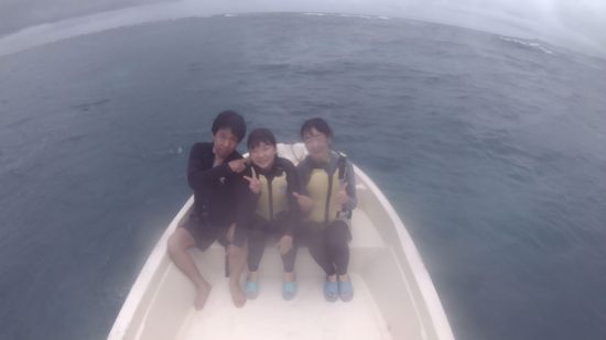 到着日のシュノーケル！リピーターS木さんご家族です。