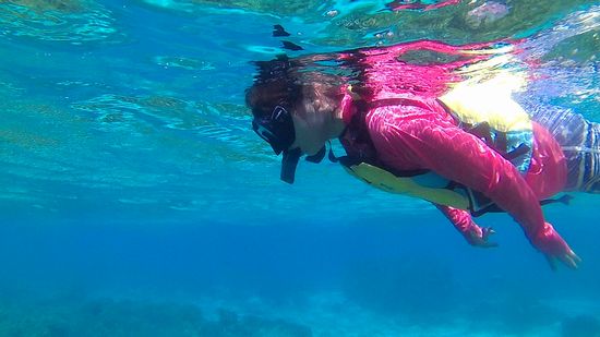 二回目のシュノーケリングですが、余裕です