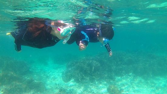 最初はお母さんと。