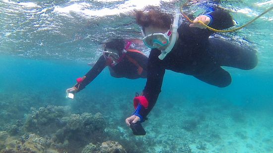 二人そろってレンタルカメラです