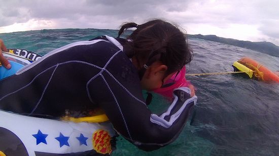 箱メガネに没頭のヒナちゃん