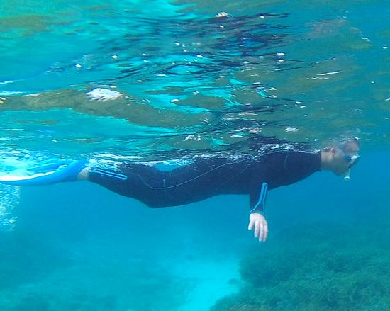 お父さんは、Bダッシュで泳ぎ回っています