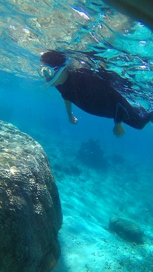 15年ぶりのシュノーケル、I佐さんです