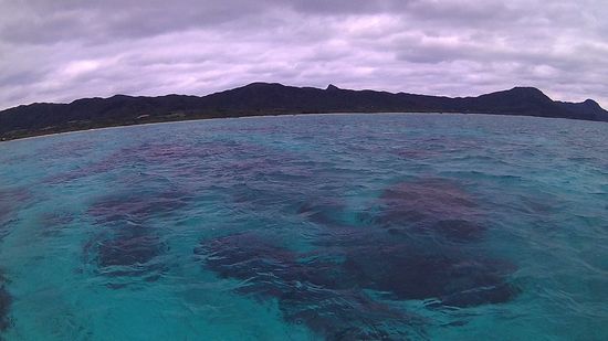 天気は雲ですがシュノーケリングツアーはいつも通りです