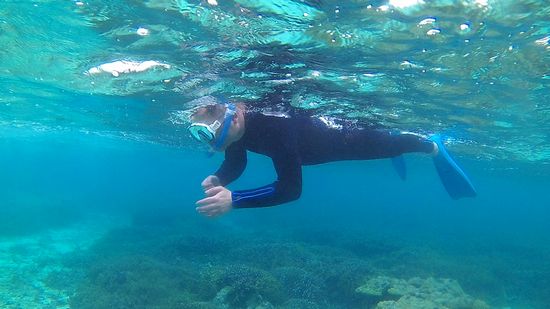 S木さんも余裕の泳ぎです。