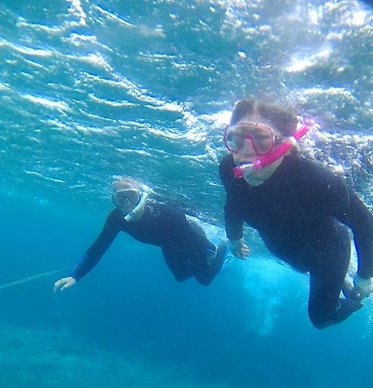 シュノーケル合宿3日目のT祢さんご夫婦です