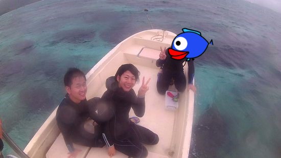 シュノーケル合宿最終日のT祢さんとI川さんご夫婦です