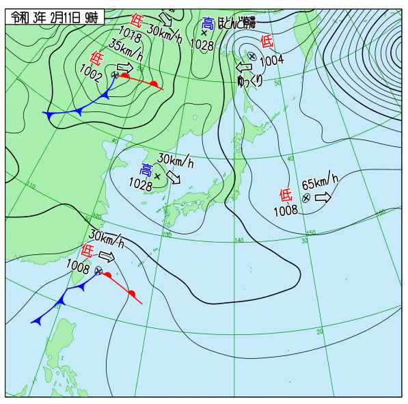 石垣島の天気図
