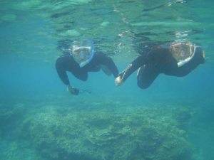 リベンジシュノーケリング！曇りの空模様とは裏腹に穏やかな海です♪