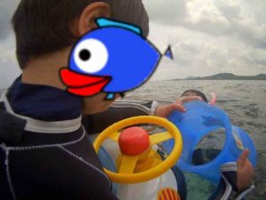 海に笑い声♪ちびっこ(小学2年生)もシュノーケリング！