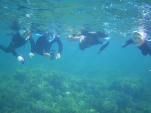 子供（小学校２年生、４年生）の夏休み、最後の思い出つくりはスキンダイビング(素潜り)！