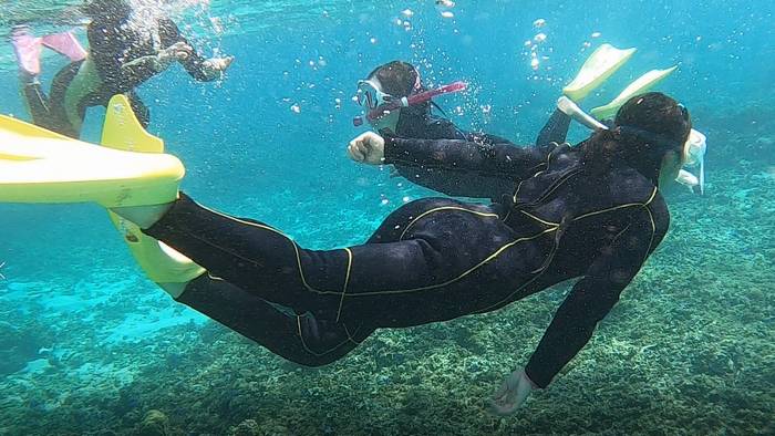 ダブル素潜りです