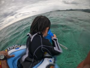 3歳児のお子様も石垣島の海を満喫シュノーケル