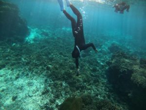 石垣島のハードリピーターさん、大集合♪いきなりのスキンダイビングでスタート！