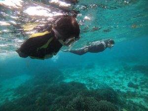 石垣島旅行初日からシュノーケリング！かつ丼食べて気合十分♪