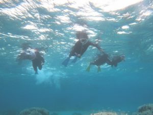 三世代で荒波体験シュノーケリング♪