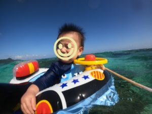 泳げない？0歳8カ月のちびっこ♪波ありシュノーケリング！