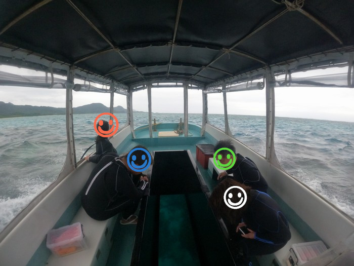 わいわいグラスボートで出港です