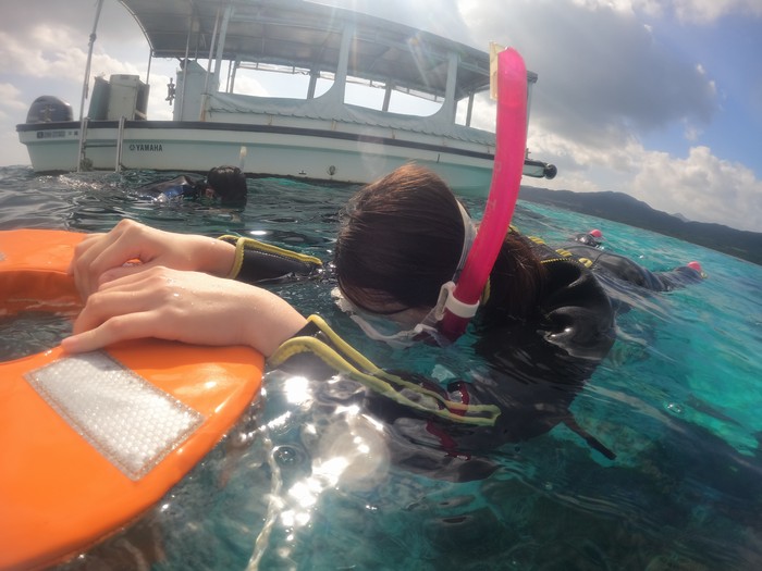 最初は入水チェック