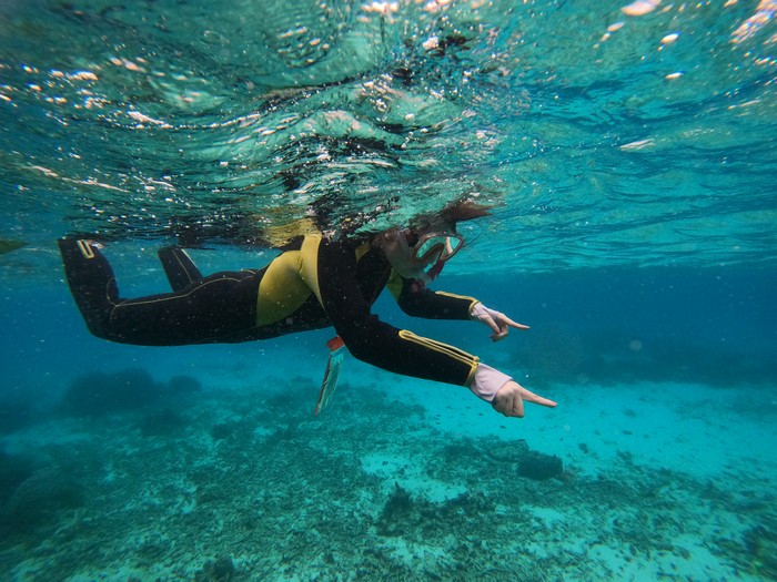 お姉さん、楽しみ始めています