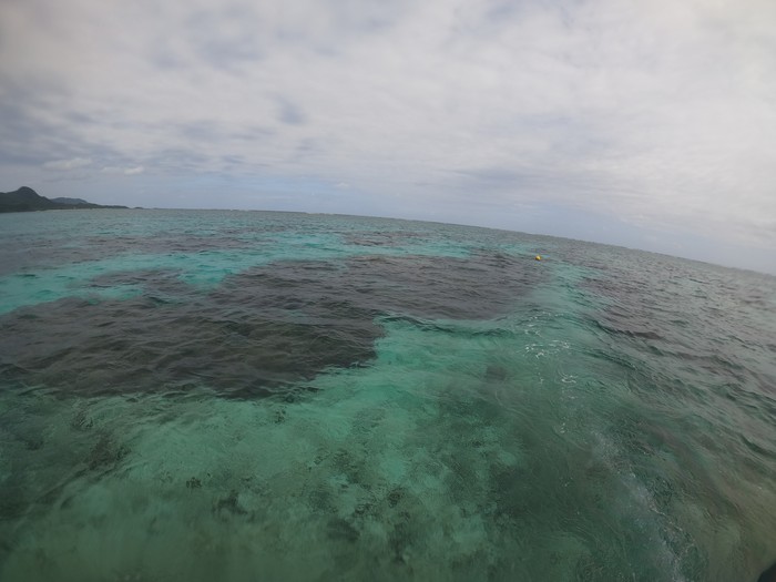 曇りでも海は穏やかです♪