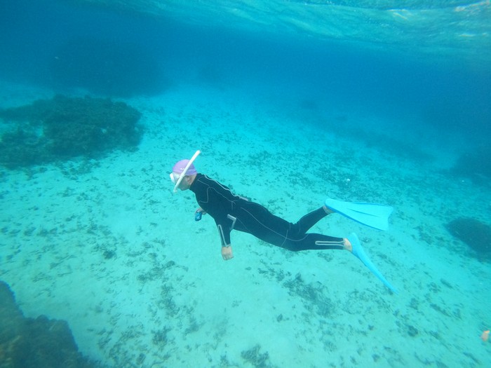 ドボンと素潜り