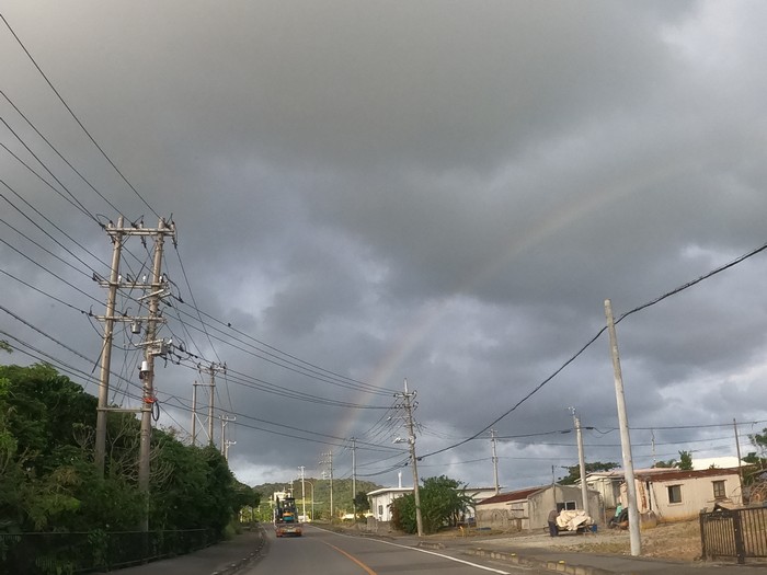 天気は切り替わり虹の登場