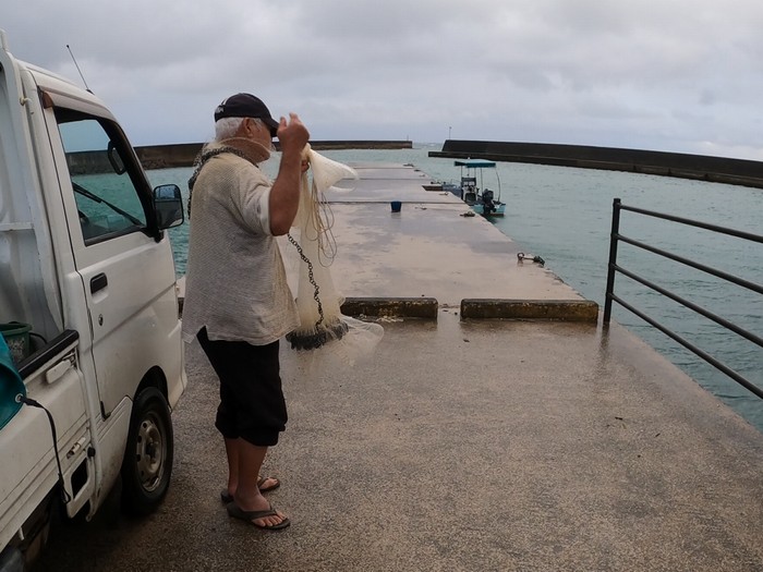 プロの技！です！投網