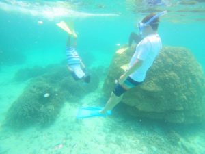 やりたいことは全部楽しみましょう！笑顔いっぱいシュノーケリング！