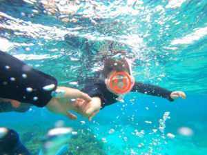 7歳、初シュノーケリングの感想は怖い!?虹色魚さんを楽しみました！