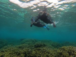神風吹いた！大雨の濁りから逃げ切りシュノーケリング♪