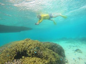 梅雨最中、台風前の石垣島、水中の様子は？新婚旅行でシュノーケリング♪