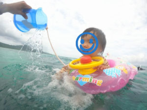 海に不安!?シュノーケリング初心者さんご夫婦に午後からは1歳石垣島海遊び♪