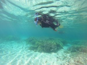 海とプールはまた違った楽しみあり♪ちびっこシュノーケリングです！