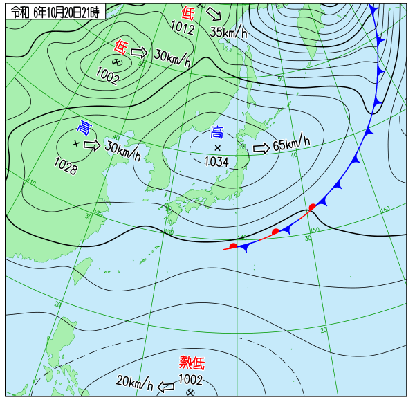 天気図を見ると