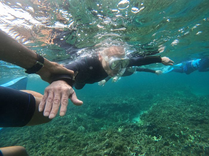 水中を楽しむ余裕あり