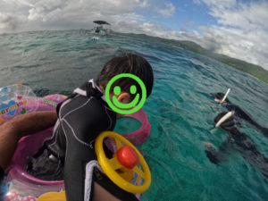 荒波乗り越え楽しんだ、家族貸切シュノーケリングツアー！