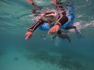 2歳4歳、喜怒哀楽 楽 楽シュノーケリング♪