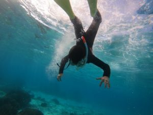 とにかく泳いで♪とにかく潜る♪活発少年、活発泳ぎ♪