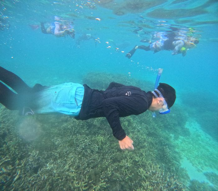 中学生のお兄ちゃんも潜る
