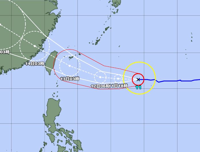 そして台風11号さんは。。。