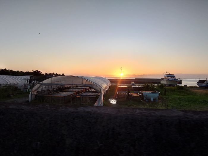 朝日が見え始める時間