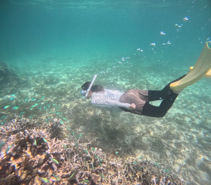 ドボンと素潜りです