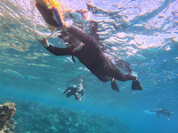 お母さんは初シュノーケリング64歳