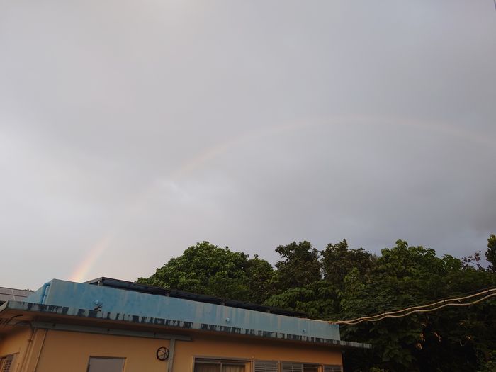 事務所から虹