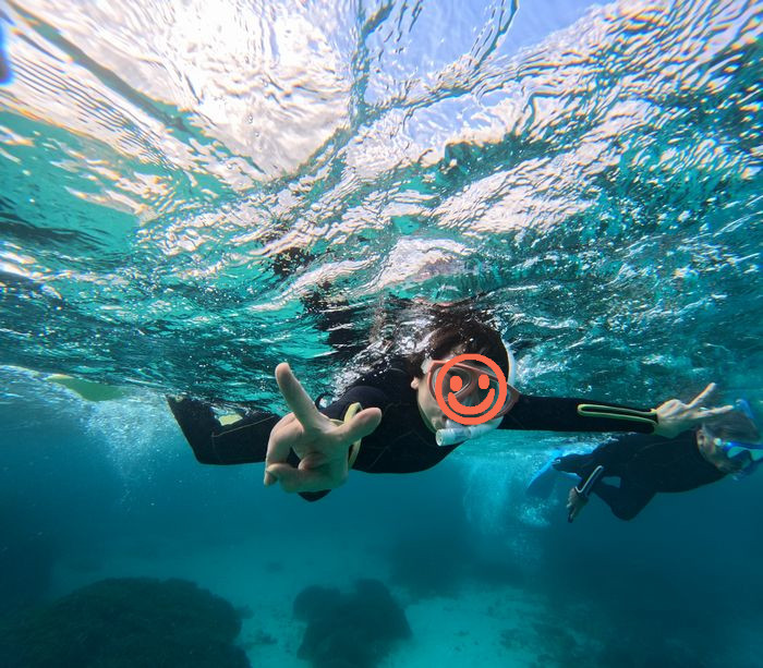 慣れてくればピースサイン