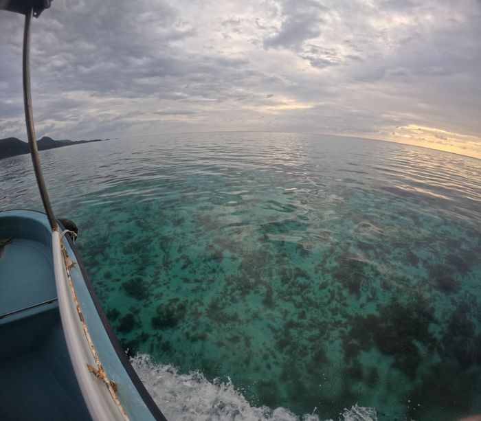 曇りでも穏やかな海