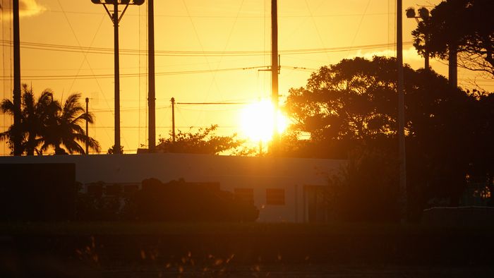 たまには夕日もよいですよね