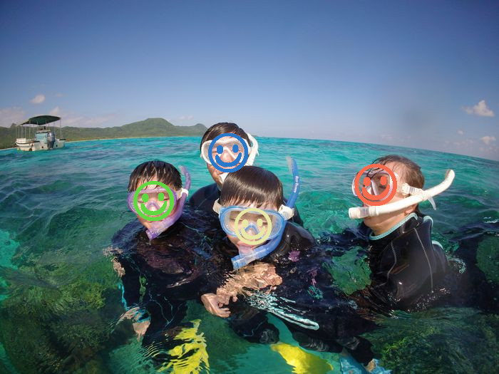 家族で貸切シュノーケリング