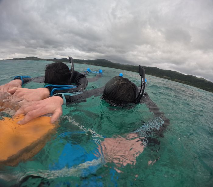 浮かんをつかんで練習